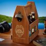 Police Badge Custom Wood Beer Caddy and Bottle Opener