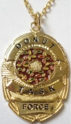 Donut Task Force Pendant Necklace With Chain