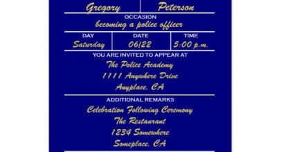 Traffic Ticket Police Graduation Invitations – Police Gag Gift